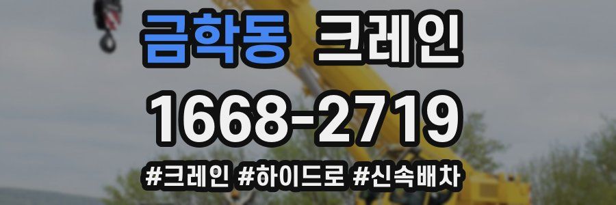 금학동 크레인 작업