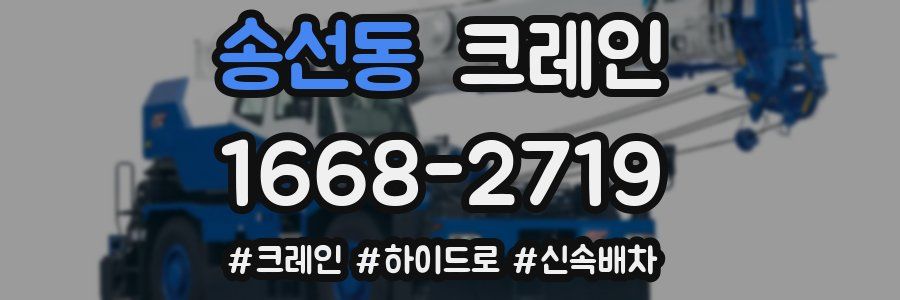 송선동 크레인 작업