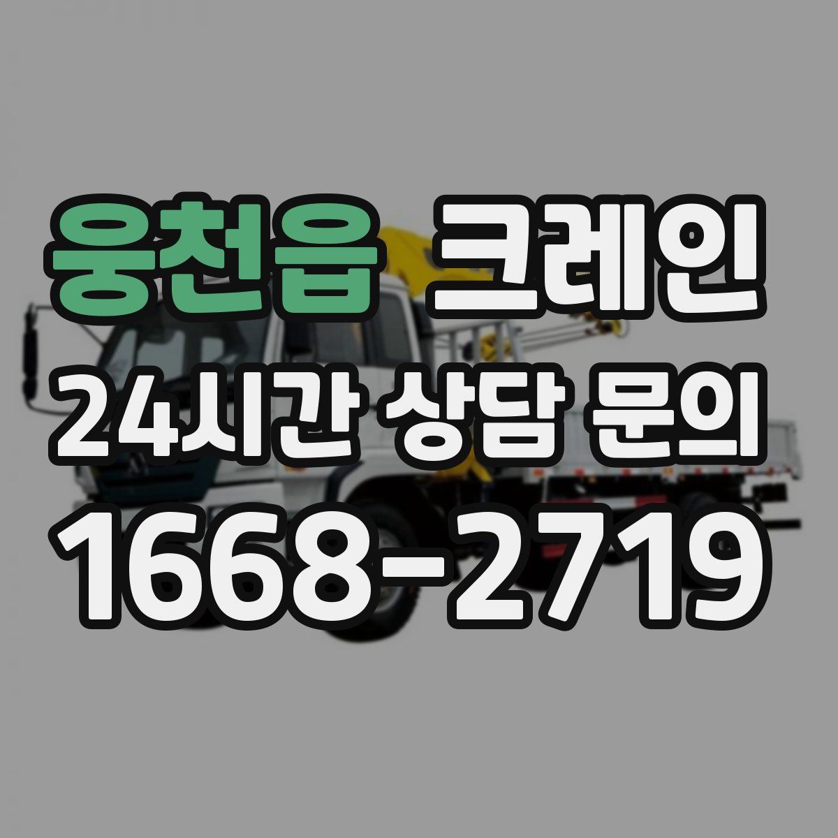 웅천읍 카고 크레인