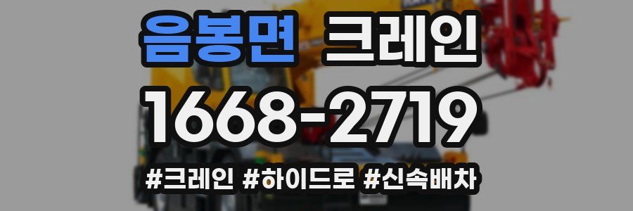 음봉면 크레인 작업