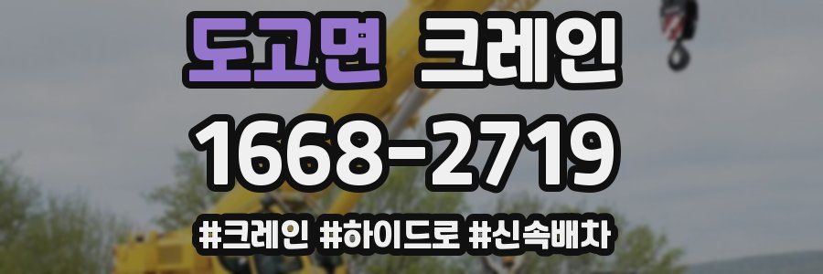 도고면 크레인 작업