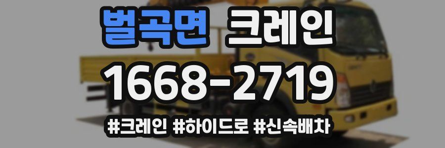 벌곡면 크레인 작업