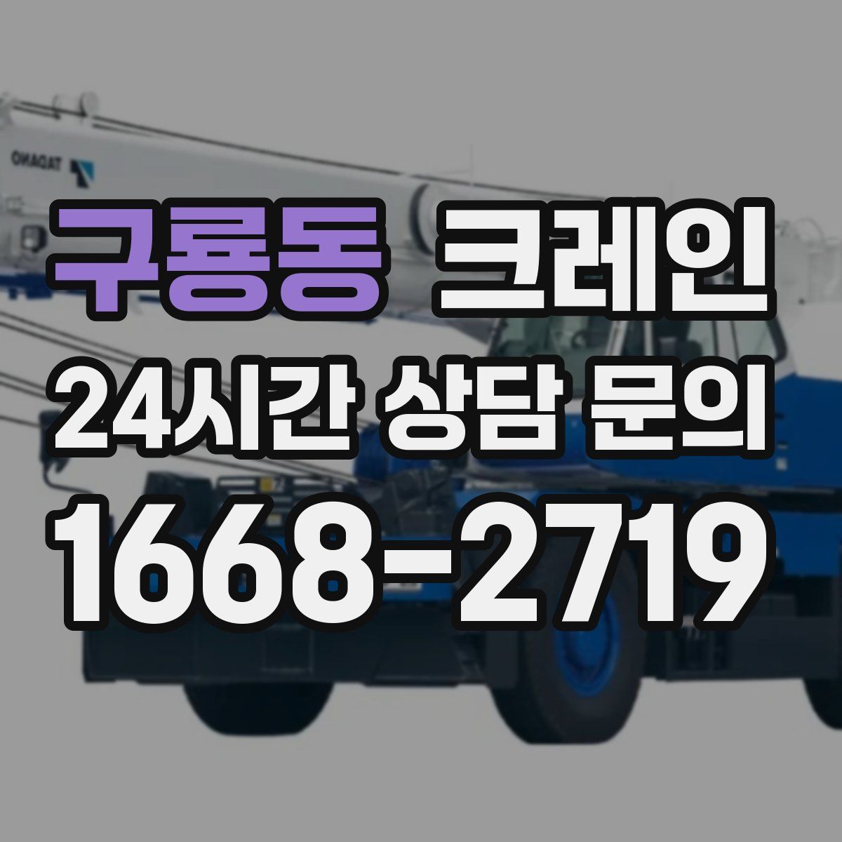 구룡동 카고 크레인