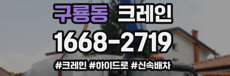 구룡동 크레인 작업