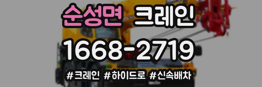 순성면 크레인 작업