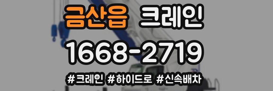 금산읍 크레인 작업