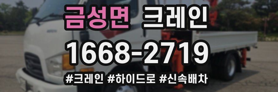 금성면 크레인 작업