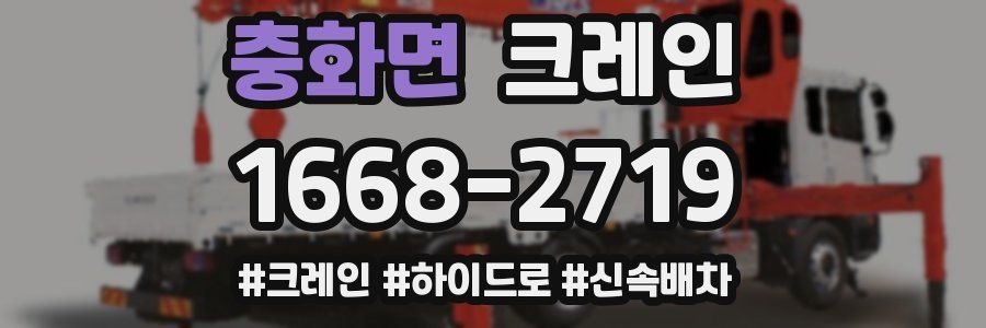 충화면 크레인 작업