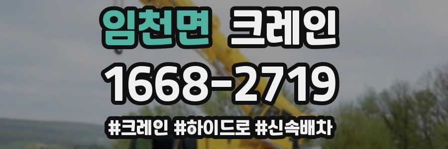 임천면 크레인 작업