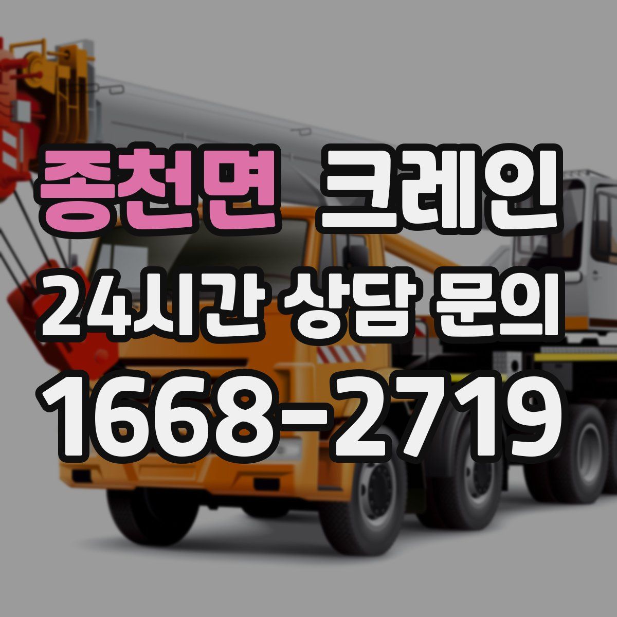 종천면 카고 크레인