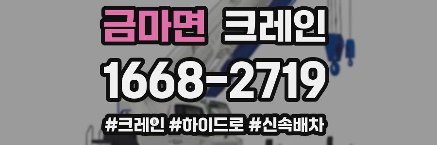 금마면 크레인 작업