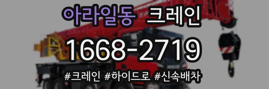 아라일동 크레인 작업