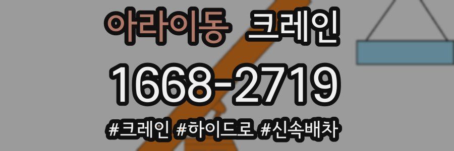 아라이동 크레인 작업