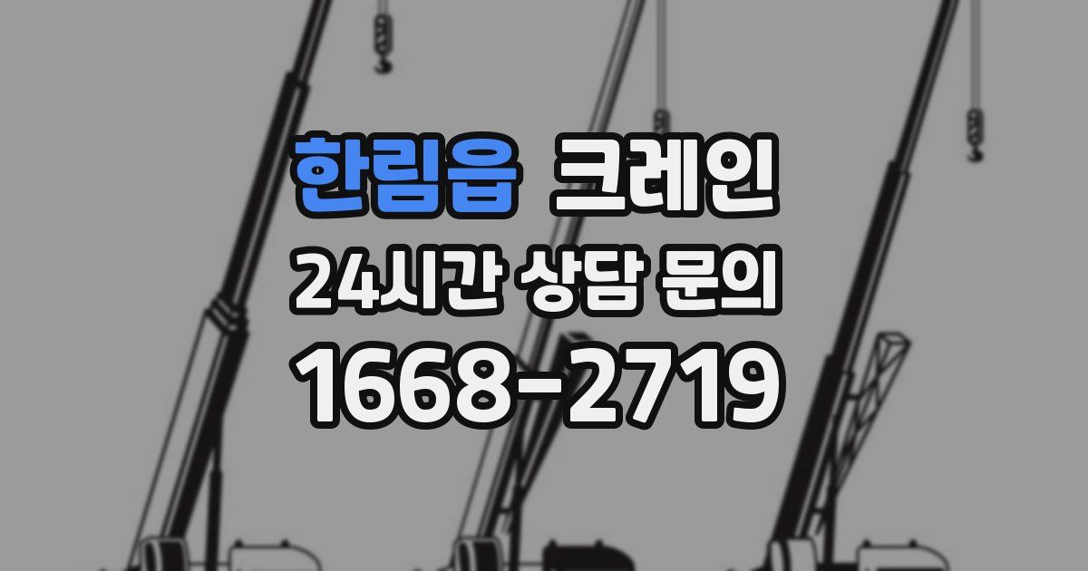 한림읍 크레인