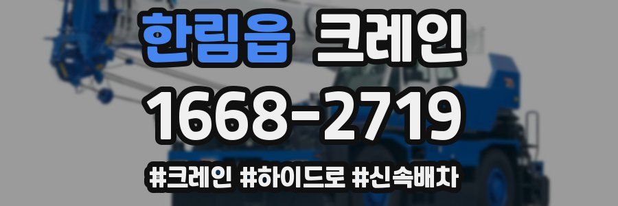 한림읍 크레인 작업