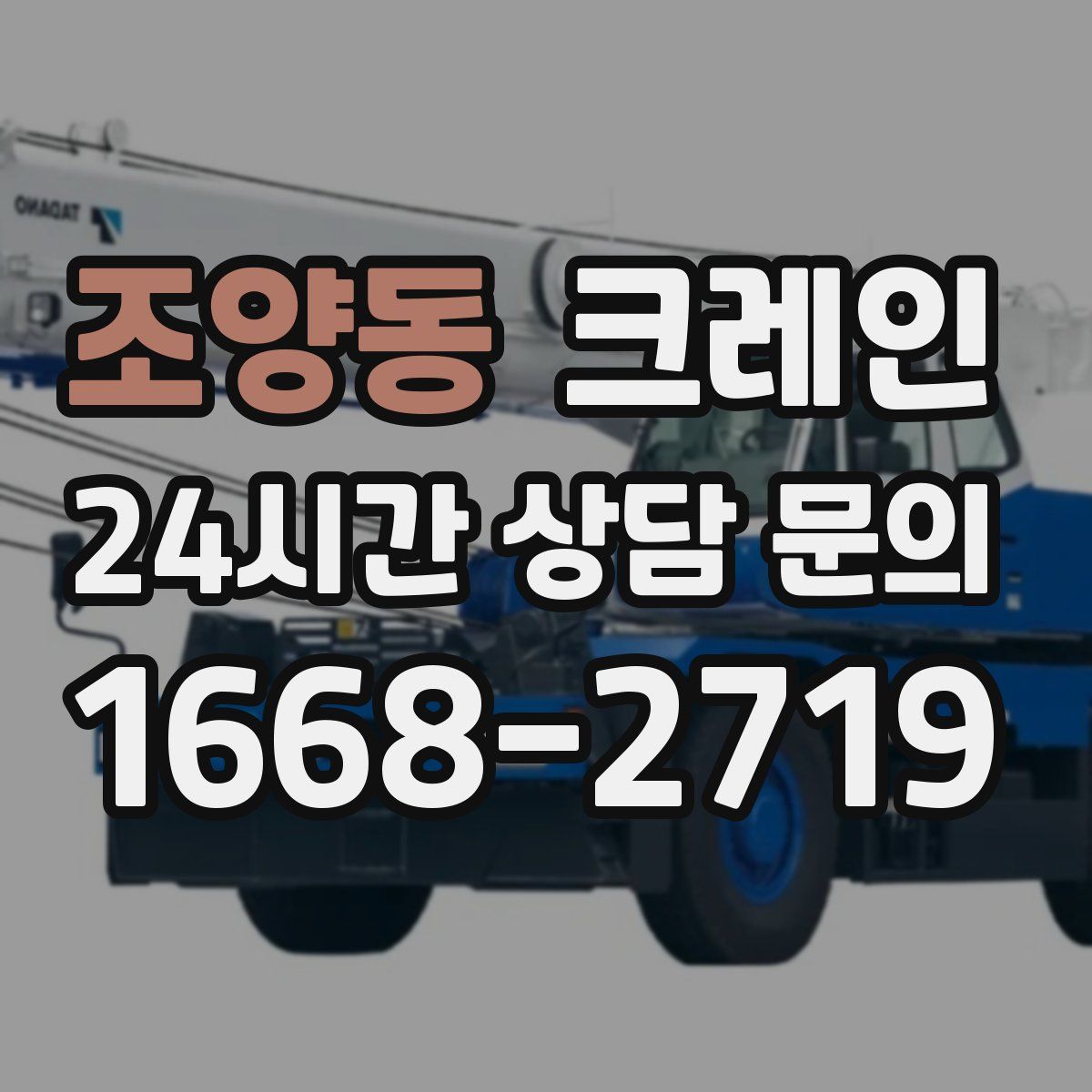 조양동 카고 크레인