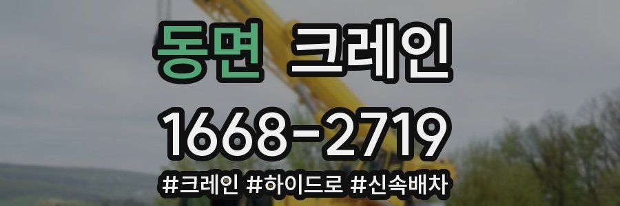 동면 크레인 작업