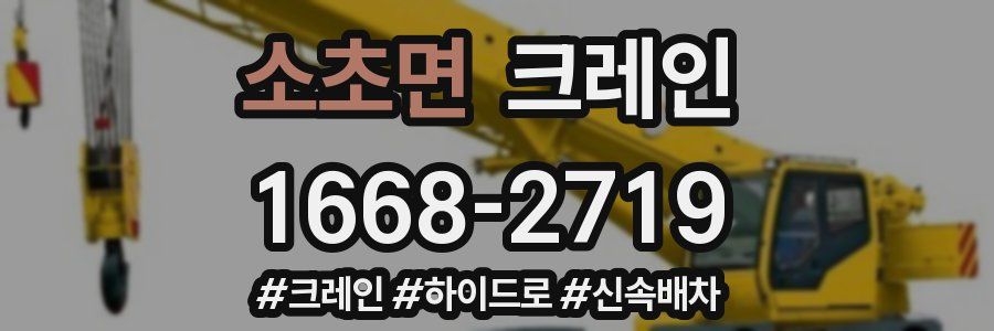 소초면 크레인 작업