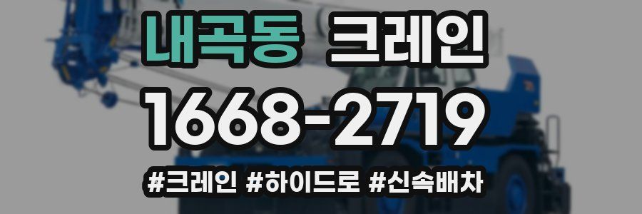 내곡동 크레인 작업