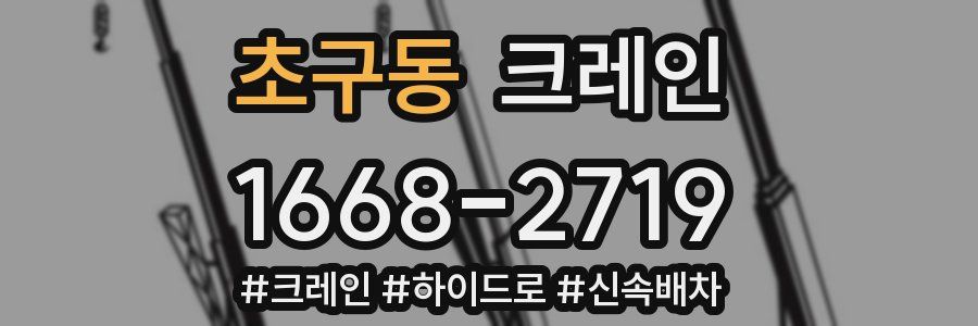 초구동 크레인 작업