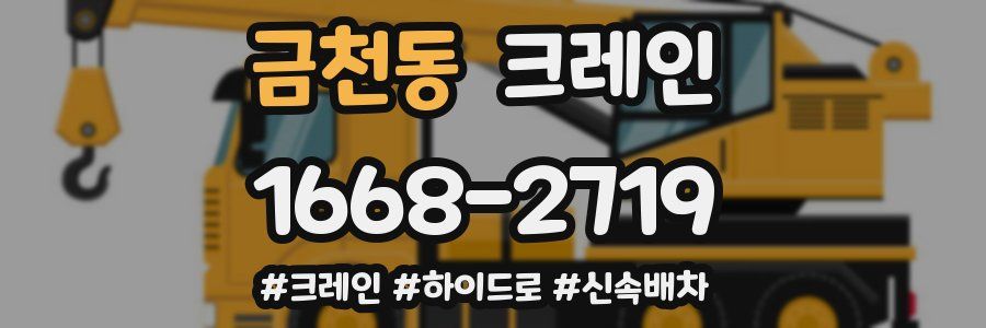 금천동 크레인 작업