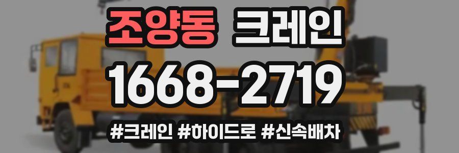 조양동 크레인 작업