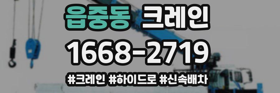 읍중동 크레인 작업