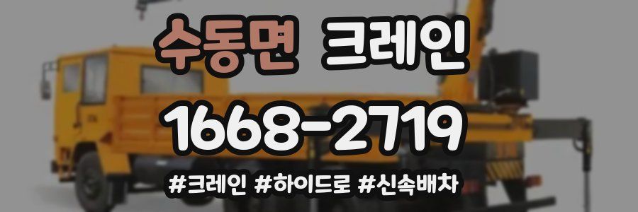 수동면 크레인 작업