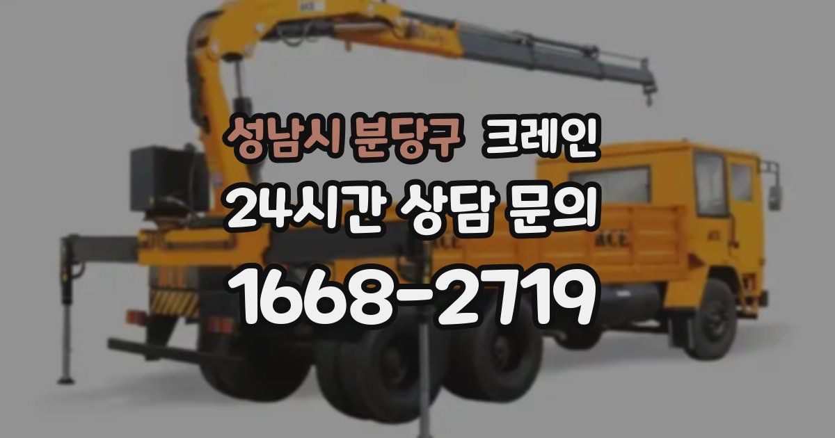 성남시 분당구 크레인