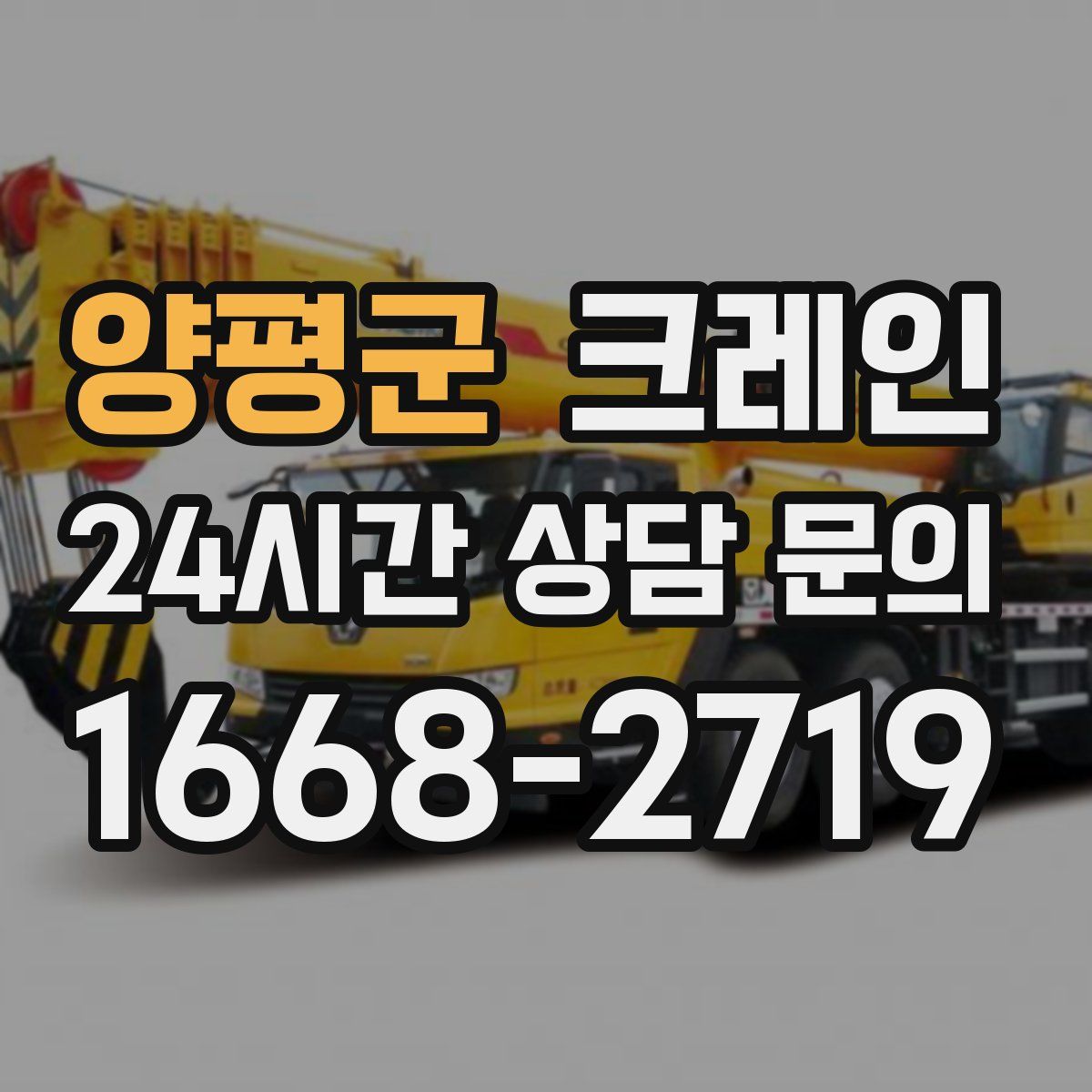 양평군 카고 크레인