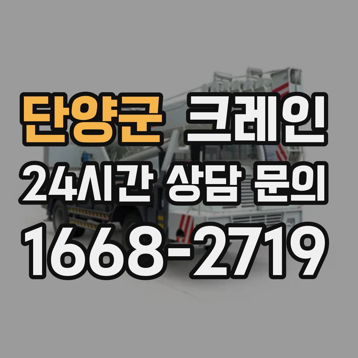 단양군 카고 크레인