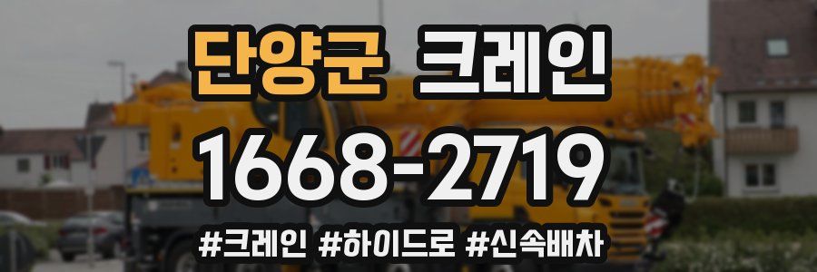 단양군 크레인 작업