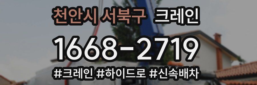 천안시 서북구 크레인 작업