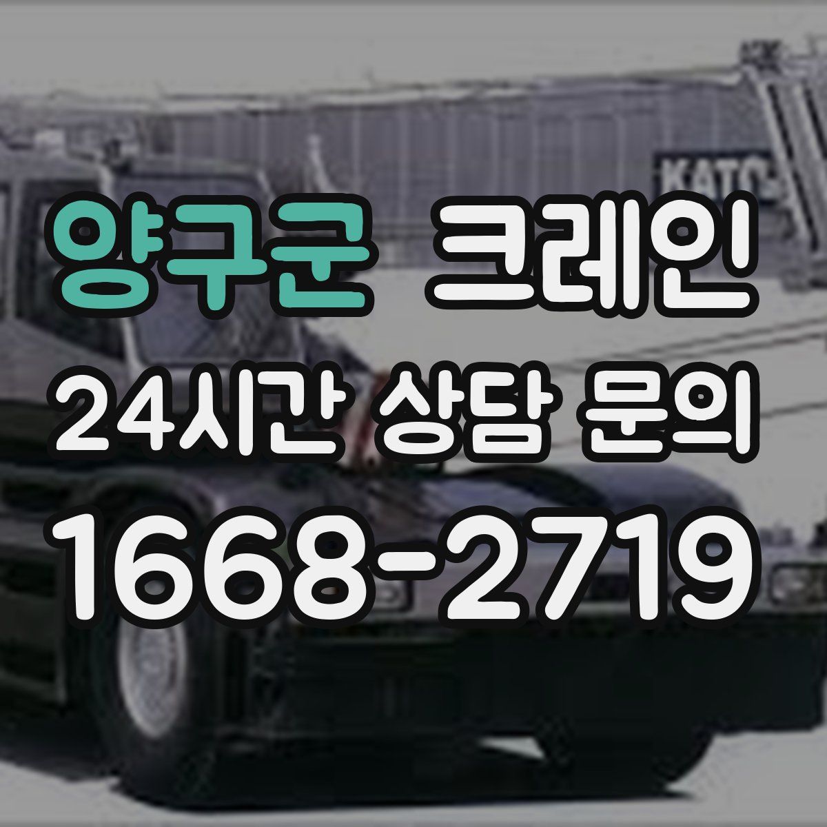 양구군 카고 크레인