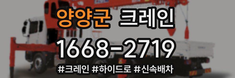 양양군 크레인 작업