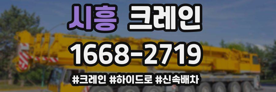 시흥 크레인 작업