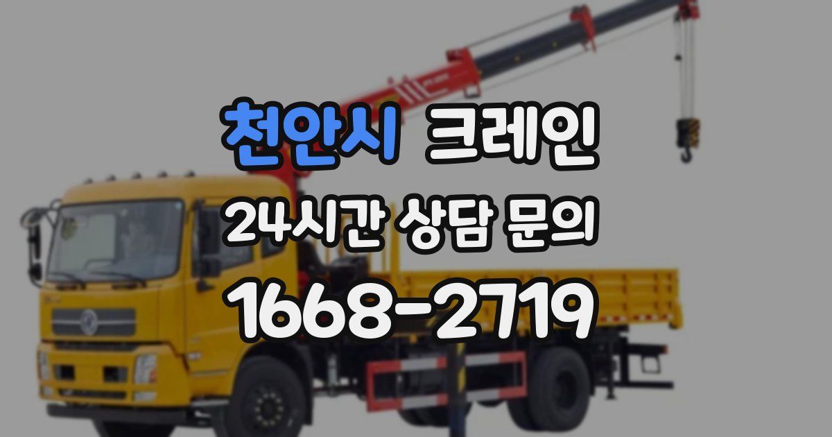 천안시 크레인
