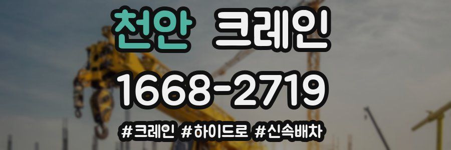 천안 크레인 작업