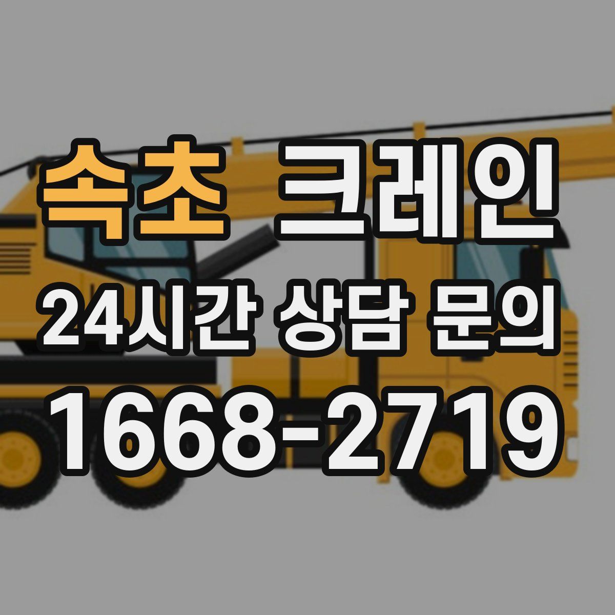 속초 카고 크레인