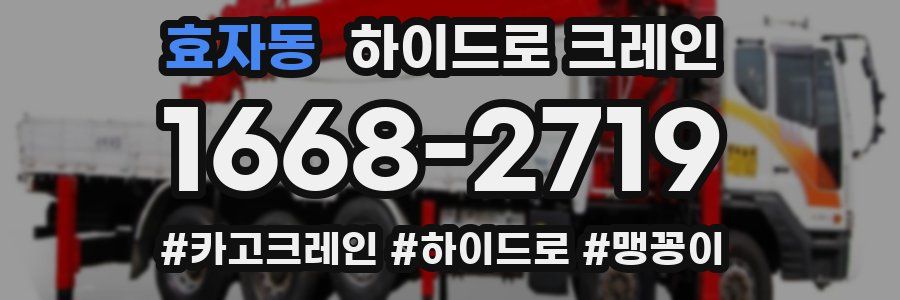 효자동 하이드로 크레인