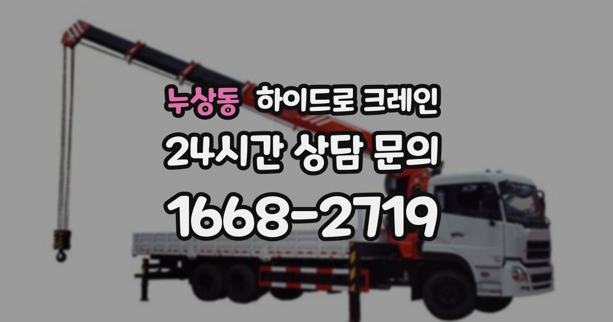 누상동 하이드로 크레인