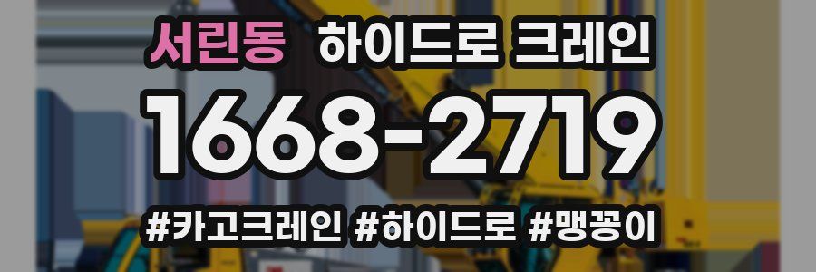 서린동 하이드로 크레인