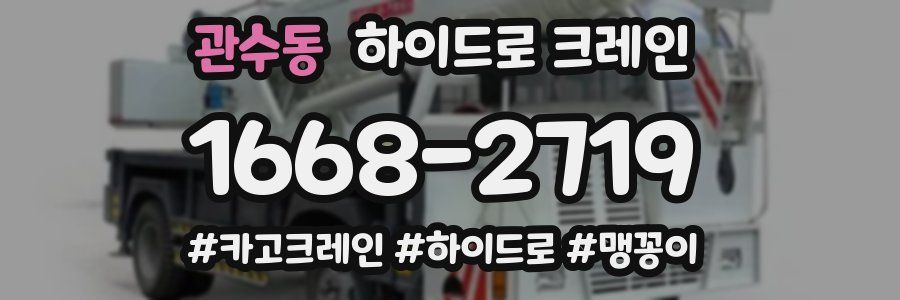 관수동 하이드로 크레인