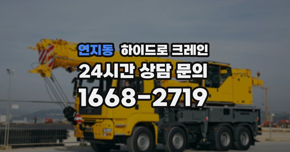 연지동 하이드로 크레인