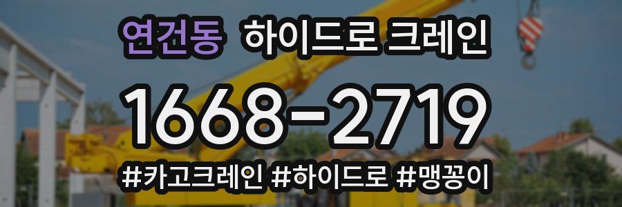 연건동 하이드로 크레인