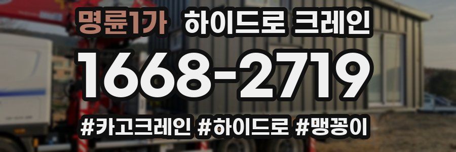 명륜1가 하이드로 크레인