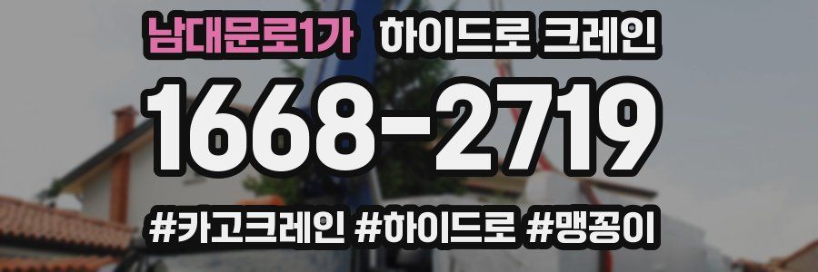 남대문로1가 하이드로 크레인