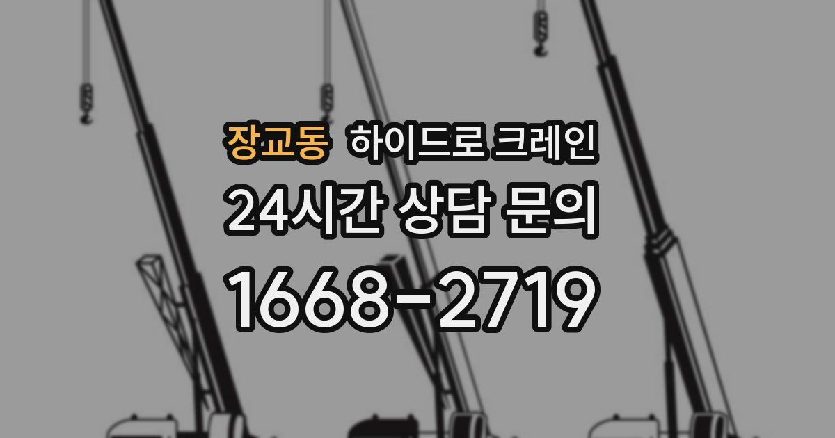 장교동 하이드로 크레인