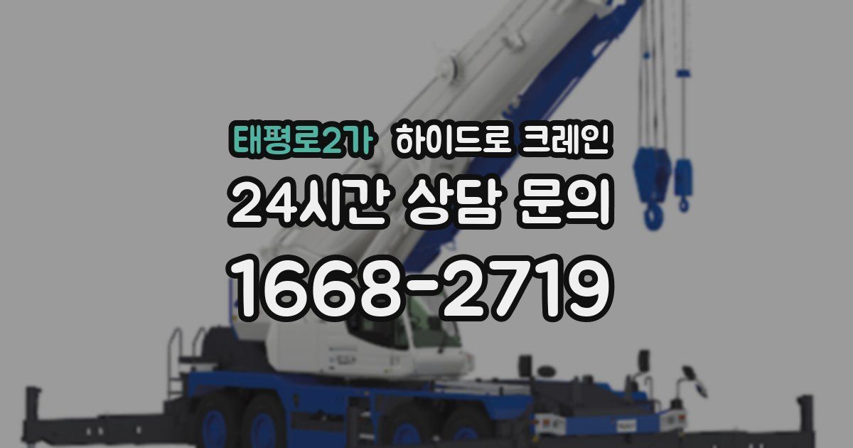 태평로2가 하이드로 크레인