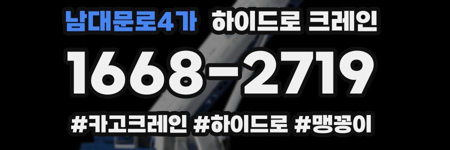 남대문로4가 하이드로 크레인